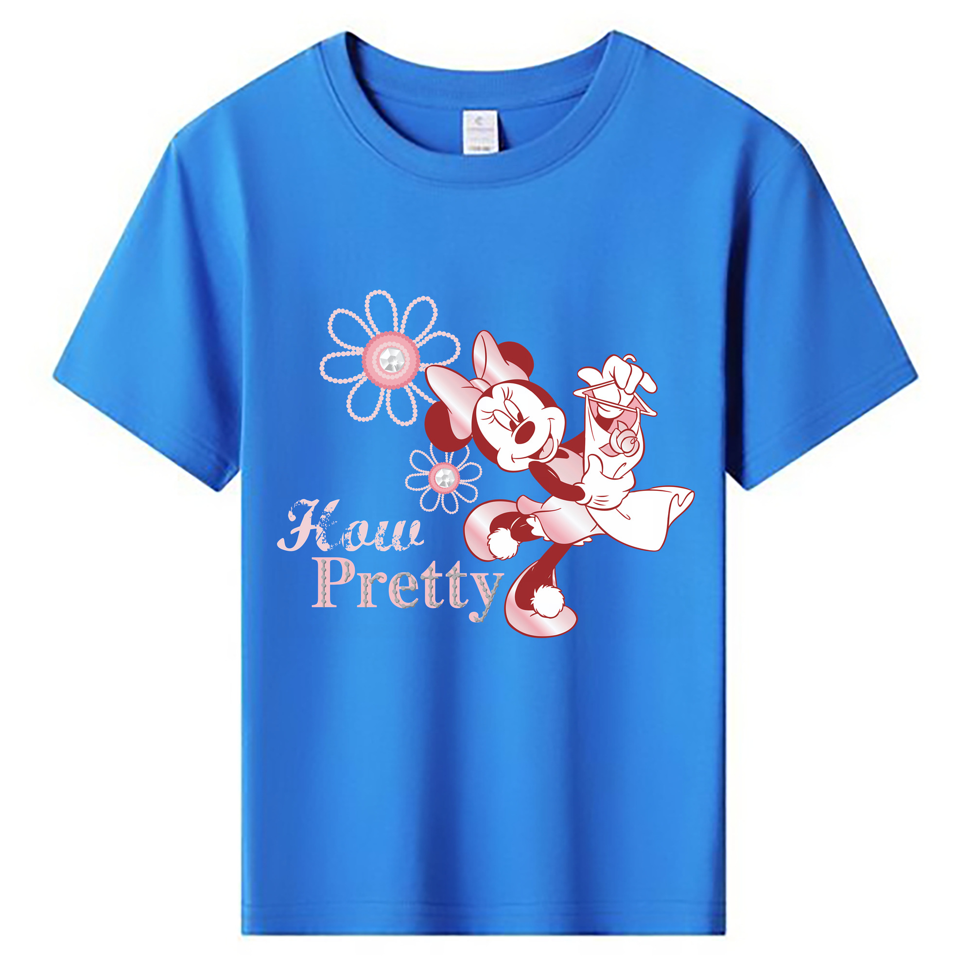 （画像用） ミッキーマウス Mickey Mouse 綿100％キッズTシャツ（フロントプリント）